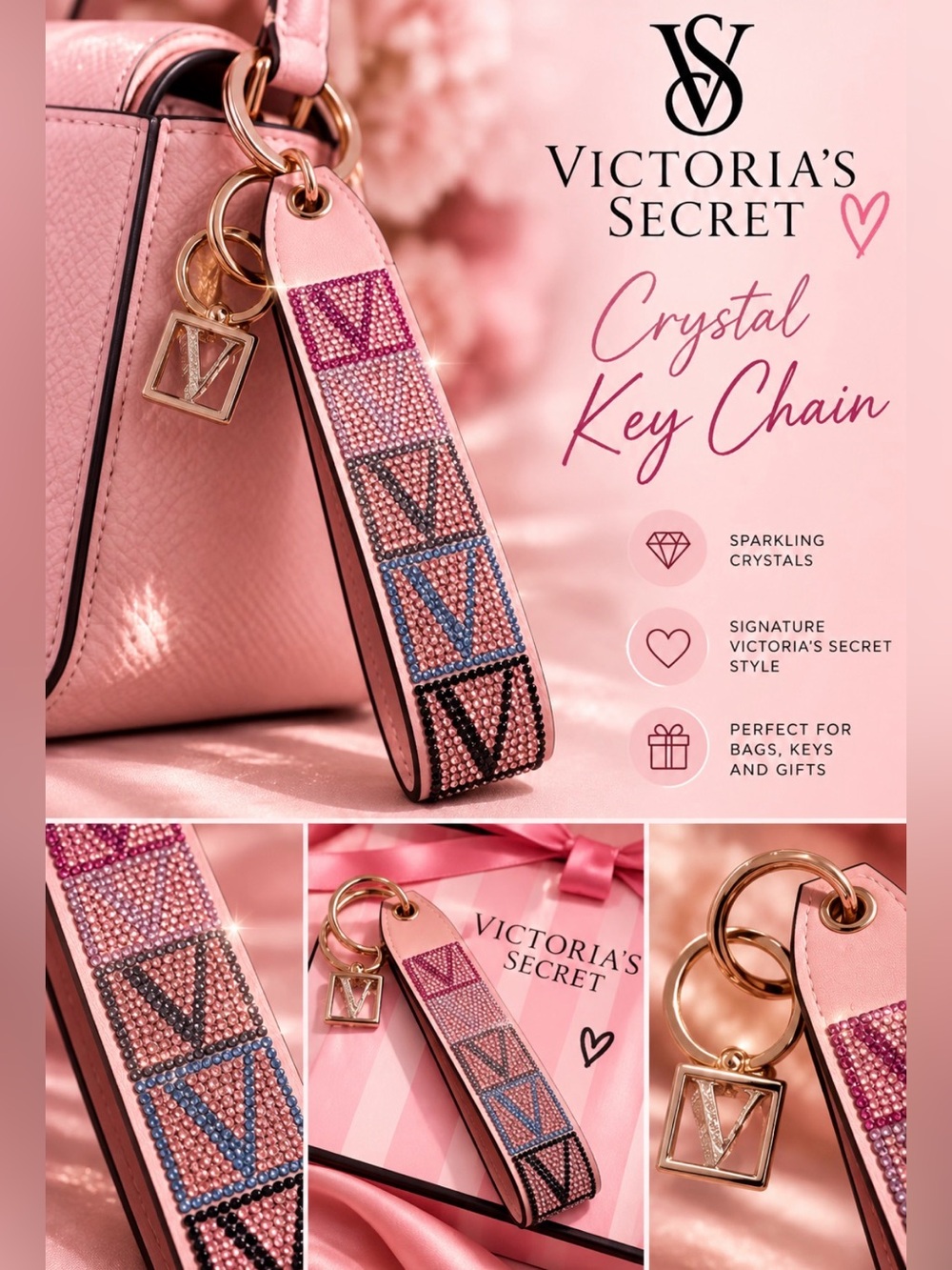 VICTORIA’S SECRET Crystal Key Chain
